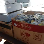 LOTE 268 - 03 GAVETAS PARA IMPRESSORAS SAMSUMG MODELO SCX755A, 01 APARELHO DE FAX E 01 CAIXA COM GRANDE QUANTIDADE DE CABOS. (NO ESTADO) ATENÇÃO! FAZER A VISITAÇÃO ANTES DE ARREMATAR, NÃO SABEMOS SE FUNCIONA. LEILÃO NÃO TEM GARANTIA E NEM DEVOLUÇÃO, SUJEITO A POSSÍVEIS AVARIAS VISÍVEIS/OCULTAS E/OU AUSÊNCIA DE COMPONENTES.