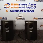 LOTE 108 - 02 NOBREAKS MARCA APC V1500W CADA. (NO ESTADO) ATENÇÃO! FAZER A VISITAÇÃO ANTES DE ARREMATAR, NÃO SABEMOS SE FUNCIONA. LEILÃO NÃO TEM GARANTIA E NEM DEVOLUÇÃO, SUJEITO A POSSÍVEIS AVARIAS VISÍVEIS/OCULTAS E/OU AUSÊNCIA DE COMPONENTES.