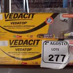 LOTE 277 - 02 VEDACIT ARGAMASSA POLIMÉRICA IMPERMEÁVEL 12KGS CADA. (NO ESTADO) ATENÇÃO! FAZER A VISITAÇÃO ANTES DE ARREMATAR, NÃO SABEMOS SE FUNCIONA. LEILÃO NÃO TEM GARANTIA E NEM DEVOLUÇÃO, SUJEITO A POSSÍVEIS AVARIAS VISÍVEIS/OCULTAS E/OU AUSÊNCIA DE COMPONENTES.