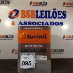 LOTE 095 - 01 LATA DE TINTA TEXTURATTO PREMIUM EFEITO RÚSTICO INTERIOR/EXTERIOR SUVINIL 25KG. (NO ESTADO) ATENÇÃO! FAZER A VISITAÇÃO ANTES DE ARREMATAR, NÃO SABEMOS SE FUNCIONA. LEILÃO NÃO TEM GARANTIA E NEM DEVOLUÇÃO, SUJEITO A POSSÍVEIS AVARIAS VISÍVEIS/OCULTAS E/OU AUSÊNCIA DE COMPONENTES.