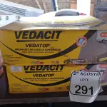 LOTE 291 - 02 VEDACIT ARGAMASSA POLIMÉRICA IMPERMEÁVEL 12KGS CADA. (NO ESTADO) ATENÇÃO! FAZER A VISITAÇÃO ANTES DE ARREMATAR, NÃO SABEMOS SE FUNCIONA. LEILÃO NÃO TEM GARANTIA E NEM DEVOLUÇÃO, SUJEITO A POSSÍVEIS AVARIAS VISÍVEIS/OCULTAS E/OU AUSÊNCIA DE COMPONENTES.