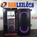 LOTE 170 - 01 CAIXA DE SOM BLUETOOTH 4X2”.. (NO ESTADO) ATENÇÃO! FAZER A VISITAÇÃO ANTES DE ARREMATAR, NÃO SABEMOS SE FUNCIONA. LEILÃO NÃO TEM GARANTIA E NEM DEVOLUÇÃO, SUJEITO A POSSÍVEIS AVARIAS VISÍVEIS/OCULTAS E/OU AUSÊNCIA DE COMPONENTES.
