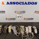 LOTE 012 - 08 LEITORES DE CÓDIGO DE BARRAS MARCAS E MODELOS DIVERSOS. (NO ESTADO) ATENÇÃO! FAZER A VISITAÇÃO ANTES DE ARREMATAR, NÃO SABEMOS SE FUNCIONA. LEILÃO NÃO TEM GARANTIA E NEM DEVOLUÇÃO, SUJEITO A POSSÍVEIS AVARIAS VISÍVEIS/OCULTAS E/OU AUSÊNCIA DE COMPONENTES.