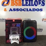 LOTE 140 - 01 CAIXA DE SOM BLUETOOTH 4”. (NO ESTADO) ATENÇÃO! FAZER A VISITAÇÃO ANTES DE ARREMATAR, NÃO SABEMOS SE FUNCIONA. LEILÃO NÃO TEM GARANTIA E NEM DEVOLUÇÃO, SUJEITO A POSSÍVEIS AVARIAS VISÍVEIS/OCULTAS E/OU AUSÊNCIA DE COMPONENTES.