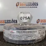 LOTE 075 - 01 ROLO DE FIO FLEXÍVEL 1X4,00MM NA COR CINZA. (NO ESTADO) ATENÇÃO! FAZER A VISITAÇÃO ANTES DE ARREMATAR, NÃO SABEMOS SE FUNCIONA. LEILÃO NÃO TEM GARANTIA E NEM DEVOLUÇÃO, SUJEITO A POSSÍVEIS AVARIAS VISÍVEIS/OCULTAS E/OU AUSÊNCIA DE COMPONENTES.