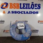 LOTE 120 - 01 ROLO DE FIO FLEXÍVEL 1X10,00MM NA COR AZUL. (NO ESTADO) ATENÇÃO! FAZER A VISITAÇÃO ANTES DE ARREMATAR, NÃO SABEMOS SE FUNCIONA. LEILÃO NÃO TEM GARANTIA E NEM DEVOLUÇÃO, SUJEITO A POSSÍVEIS AVARIAS VISÍVEIS/OCULTAS E/OU AUSÊNCIA DE COMPONENTES.