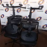 LOTE 466 - 04 CADEIRAS PARA ESCRITÓRIO BASE GIRATÓRIA. (NO ESTADO) ATENÇÃO! FAZER A VISITAÇÃO ANTES DE ARREMATAR, NÃO SABEMOS SE FUNCIONA. LEILÃO NÃO TEM GARANTIA E NEM DEVOLUÇÃO, SUJEITO A POSSÍVEIS AVARIAS VISÍVEIS/OCULTAS E/OU AUSÊNCIA DE COMPONENTES.