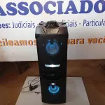 LOTE 076 - 01 - CAIXA DE SOM PHILCO PCX16000 1600W PRETO - BIVOLT (NO ESTADO, NÃO SABEMOS SE FUNCIONA. LEILÃO NÃO TEM GARANTIA E NEM DEVOLUÇÃO, SUJEITO A POSSÍVEIS AVARIAS VISÍVEIS/OCULTAS E/OU AUSÊNCIA DE COMPONENTES)