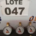 LOTE 047 - 07 – MANÔMETROS (NO ESTADO, NÃO SABEMOS SE FUNCIONA. LEILÃO NÃO TEM GARANTIA E NEM DEVOLUÇÃO, SUJEITO A POSSÍVEIS AVARIAS VISÍVEIS/OCULTAS E/OU AUSÊNCIA DE COMPONENTES)