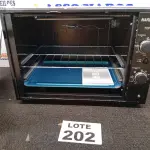 LOTE 202 - 01 - FORNO ELÉTRICO 60 LITROS NARDELLI TOP60 127V PRETO (NO ESTADO, NÃO SABEMOS SE FUNCIONA. LEILÃO NÃO TEM GARANTIA E NEM DEVOLUÇÃO, SUJEITO A POSSÍVEIS AVARIAS VISÍVEIS/OCULTAS E/OU AUSÊNCIA DE COMPONENTES)