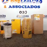 LOTE 033 - 05 - FILTROS DE ÓLEO CATERPILLAR (NO ESTADO, NÃO SABEMOS SE FUNCIONA. LEILÃO NÃO TEM GARANTIA E NEM DEVOLUÇÃO, SUJEITO A POSSÍVEIS AVARIAS VISÍVEIS/OCULTAS E/OU AUSÊNCIA DE COMPONENTES)