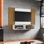 LOTE 139 - 01 - PAINEL PARA TV ATÉ 42 POLEGADAS 2 NICHOS NAVI MÓVEIS BECHARA (NO ESTADO, NÃO SABEMOS SE FUNCIONA. LEILÃO NÃO TEM GARANTIA E NEM DEVOLUÇÃO, SUJEITO A POSSÍVEIS AVARIAS VISÍVEIS/OCULTAS E/OU AUSÊNCIA DE COMPONENTES)