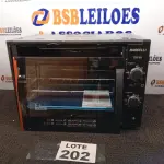 LOTE 202 - 01 - FORNO ELÉTRICO 60 LITROS NARDELLI TOP60 127V PRETO (NO ESTADO, NÃO SABEMOS SE FUNCIONA. LEILÃO NÃO TEM GARANTIA E NEM DEVOLUÇÃO, SUJEITO A POSSÍVEIS AVARIAS VISÍVEIS/OCULTAS E/OU AUSÊNCIA DE COMPONENTES)