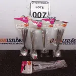 LOTE 007 - 05 KITS DE COLHERES COM 06 PEÇAS CADA. (NO ESTADO) ATENÇÃO! FAZER A VISITAÇÃO ANTES DE ARREMATAR, NÃO SABEMOS SE FUNCIONA. LEILÃO NÃO TEM GARANTIA E NEM DEVOLUÇÃO, SUJEITO A POSSÍVEIS AVARIAS VISÍVEIS/OCULTAS E/OU AUSÊNCIA DE COMPONENTES.