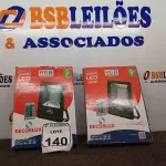 LOTE 140 - 02 REFLETORES DECORLED SUPERLED 220V 50W RGB PT – DECORLUX NOVO. (NO ESTADO) ATENÇÃO! FAZER A VISITAÇÃO ANTES DE ARREMATAR, NÃO SABEMOS SE FUNCIONA. LEILÃO NÃO TEM GARANTIA E NEM DEVOLUÇÃO, SUJEITO A POSSÍVEIS AVARIAS VISÍVEIS/OCULTAS E/OU AUSÊNCIA DE COMPONENTES.