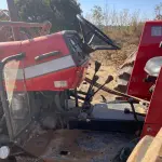 LOTE 008 - 01 TRATOR MF 292 4X4, ANO 1993, MOTOR, BOMBA, BICOS INJETORES FEITO, CAIXA DE CÂMBIO REVISADA ESTA COM APENAS 10 HORAS DE USO APÓS TER SIDO FEITO, CONJUNTO FRONTAL BALDAN ANO 2016 (NO ESTADO)