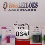 LOTE 034 - 04 PILHAS AA RECARREG ELGIN 2700MAH (BLISTER C/2) ELGIN E 03 PILHAS AAA ALCALINA ELGIN LR03 (BLISTER C/2) ELGIN. (NO ESTADO) ATENÇÃO! FAZER A VISITAÇÃO ANTES DE ARREMATAR, NÃO SABEMOS SE FUNCIONA. LEILÃO NÃO TEM GARANTIA E NEM DEVOLUÇÃO, SUJEITO A POSSÍVEIS AVARIAS VISÍVEIS/OCULTAS E/OU AUSÊNCIA DE COMPONENTES.