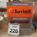 LOTE 220 - 01 LATA DE TINTA SUVINIL EFEITO RUSTICO TEXTURIZADO PRETO 25KG. (NO ESTADO) ATENÇÃO! FAZER A VISITAÇÃO ANTES DE ARREMATAR, NÃO SABEMOS SE FUNCIONA. LEILÃO NÃO TEM GARANTIA E NEM DEVOLUÇÃO, SUJEITO A POSSÍVEIS AVARIAS VISÍVEIS/OCULTAS E/OU AUSÊNCIA DE COMPONENTES.