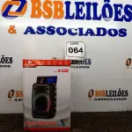 LOTE 064 - 01 – RÁDIO PORTÁTIL COM BLUETOOTH MARCA GRASEP MODELO D-4138.(NOVO) (NO ESTADO, NÃO SABEMOS SE FUNCIONA. LEILÃO NÃO TEM GARANTIA E NEM DEVOLUÇÃO, SUJEITO A POSSÍVEIS AVARIAS