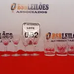 LOTE 062 - 01 JOGO DE CRISTAL COM 07 TAÇAS E 04 COPOS PARA LICOR. (NO ESTADO) ATENÇÃO! FAZER A VISITAÇÃO ANTES DE ARREMATAR, NÃO SABEMOS SE FUNCIONA. LEILÃO NÃO TEM GARANTIA E NEM DEVOLUÇÃO, SUJEITO A POSSÍVEIS AVARIAS VISÍVEIS/OCULTAS E/OU AUSÊNCIA DE COMPONENTES.