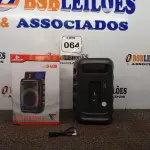LOTE 064 - 01 – RÁDIO PORTÁTIL COM BLUETOOTH MARCA GRASEP MODELO D-4138.(NOVO) (NO ESTADO, NÃO SABEMOS SE FUNCIONA. LEILÃO NÃO TEM GARANTIA E NEM DEVOLUÇÃO, SUJEITO A POSSÍVEIS AVARIAS