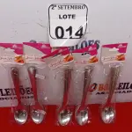 LOTE 014 - 05 KITS DE COLHERES COM 06 PEÇAS CADA. (NO ESTADO) ATENÇÃO! FAZER A VISITAÇÃO ANTES DE ARREMATAR, NÃO SABEMOS SE FUNCIONA. LEILÃO NÃO TEM GARANTIA E NEM DEVOLUÇÃO, SUJEITO A POSSÍVEIS AVARIAS VISÍVEIS/OCULTAS E/OU AUSÊNCIA DE COMPONENTES.