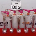 LOTE 035 - 05 KITS DE COLHERES COM 06 PEÇAS CADA. (NO ESTADO) ATENÇÃO! FAZER A VISITAÇÃO ANTES DE ARREMATAR, NÃO SABEMOS SE FUNCIONA. LEILÃO NÃO TEM GARANTIA E NEM DEVOLUÇÃO, SUJEITO A POSSÍVEIS AVARIAS VISÍVEIS/OCULTAS E/OU AUSÊNCIA DE COMPONENTES.