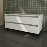 LOTE 065 - 01 - GABINETE PARA BANHEIRO COM RODÍZIOS 2 GAVETAS BN3603 TECNOMOBILI (NO ESTADO, NÃO SABEMOS SE FUNCIONA. LEILÃO NÃO TEM GARANTIA E NEM DEVOLUÇÃO, SUJEITO A POSSÍVEIS AVARIAS VISÍVEIS/OCULTAS E/OU AUSÊNCIA DE COMPONENTES)