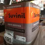 LOTE 190 - 01 LATA DE TINTA SUVINIL EFEITO RUSTICO TEXTURIZADO PRETO 25KG. (NO ESTADO) ATENÇÃO! FAZER A VISITAÇÃO ANTES DE ARREMATAR, NÃO SABEMOS SE FUNCIONA. LEILÃO NÃO TEM GARANTIA E NEM DEVOLUÇÃO, SUJEITO A POSSÍVEIS AVARIAS VISÍVEIS/OCULTAS E/OU AUSÊNCIA DE COMPONENTES.
