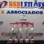 LOTE 008 - 05 KITS DE COLHERES COM 06 PEÇAS CADA. (NO ESTADO) ATENÇÃO! FAZER A VISITAÇÃO ANTES DE ARREMATAR, NÃO SABEMOS SE FUNCIONA. LEILÃO NÃO TEM GARANTIA E NEM DEVOLUÇÃO, SUJEITO A POSSÍVEIS AVARIAS VISÍVEIS/OCULTAS E/OU AUSÊNCIA DE COMPONENTES.