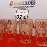 LOTE 024 - 05 COPOS DE VIDRO. (NO ESTADO) ATENÇÃO! FAZER A VISITAÇÃO ANTES DE ARREMATAR, NÃO SABEMOS SE FUNCIONA. LEILÃO NÃO TEM GARANTIA E NEM DEVOLUÇÃO, SUJEITO A POSSÍVEIS AVARIAS VISÍVEIS/OCULTAS E/OU AUSÊNCIA DE COMPONENTES.