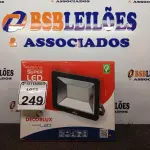 LOTE 249 - 01REFLETOR DECORLED SUPERLED 220V 150W LUZ BRANCA. (NO ESTADO) ATENÇÃO! FAZER A VISITAÇÃO ANTES DE ARREMATAR, NÃO SABEMOS SE FUNCIONA. LEILÃO NÃO TEM GARANTIA E NEM DEVOLUÇÃO, SUJEITO A POSSÍVEIS AVARIAS VISÍVEIS/OCULTAS E/OU AUSÊNCIA DE COMPONENTES.