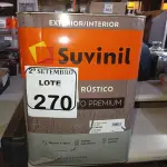 LOTE 270 - 01 LATA DE TINTA SUVINIL EFEITO RUSTICO TEXTURIZADO PRETO 25KG. (NO ESTADO) ATENÇÃO! FAZER A VISITAÇÃO ANTES DE ARREMATAR, NÃO SABEMOS SE FUNCIONA. LEILÃO NÃO TEM GARANTIA E NEM DEVOLUÇÃO, SUJEITO A POSSÍVEIS AVARIAS VISÍVEIS/OCULTAS E/OU AUSÊNCIA DE COMPONENTES.