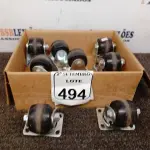 LOTE 494 - 08 RODINHAS GIRATÓRIAS. (NO ESTADO) ATENÇÃO! FAZER A VISITAÇÃO ANTES DE ARREMATAR, NÃO SABEMOS SE FUNCIONA. LEILÃO NÃO TEM GARANTIA E NEM DEVOLUÇÃO, SUJEITO A POSSÍVEIS AVARIAS VISÍVEIS/OCULTAS E/OU AUSÊNCIA DE COMPONENTES.