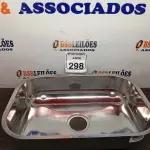 LOTE 298 - 01 CUBA INOX N1 ACO 430 3.1/2 46X30X14 FABRINOX (NO ESTADO) ATENÇÃO! FAZER A VISITAÇÃO ANTES DE ARREMATAR, NÃO SABEMOS SE FUNCIONA. LEILÃO NÃO TEM GARANTIA E NEM DEVOLUÇÃO, SUJEITO A POSSÍVEIS AVARIAS VISÍVEIS/OCULTAS E/OU AUSÊNCIA DE COMPONENTES.