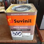 LOTE 300 - 01 LATA DE TINTA SUVINIL EFEITO RUSTICO TEXTURIZADO PRETO 25KG. (NO ESTADO) ATENÇÃO! FAZER A VISITAÇÃO ANTES DE ARREMATAR, NÃO SABEMOS SE FUNCIONA. LEILÃO NÃO TEM GARANTIA E NEM DEVOLUÇÃO, SUJEITO A POSSÍVEIS AVARIAS VISÍVEIS/OCULTAS E/OU AUSÊNCIA DE COMPONENTES.