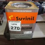 LOTE 270 - 01 LATA DE TINTA SUVINIL EFEITO RUSTICO TEXTURIZADO PRETO 25KG. (NO ESTADO) ATENÇÃO! FAZER A VISITAÇÃO ANTES DE ARREMATAR, NÃO SABEMOS SE FUNCIONA. LEILÃO NÃO TEM GARANTIA E NEM DEVOLUÇÃO, SUJEITO A POSSÍVEIS AVARIAS VISÍVEIS/OCULTAS E/OU AUSÊNCIA DE COMPONENTES.