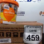 LOTE 459 - 06 REJUNTES ACRÍLICO NA COR CORDA DE 01KG CADA. (NO ESTADO) ATENÇÃO! FAZER A VISITAÇÃO ANTES DE ARREMATAR, NÃO SABEMOS SE FUNCIONA. LEILÃO NÃO TEM GARANTIA E NEM DEVOLUÇÃO, SUJEITO A POSSÍVEIS AVARIAS VISÍVEIS/OCULTAS E/OU AUSÊNCIA DE COMPONENTES.