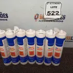 LOTE 522 - 12 CARTUCHOS DE SELANTE PUFIXA DE 400G CADA. (NO ESTADO) ATENÇÃO! FAZER A VISITAÇÃO ANTES DE ARREMATAR, NÃO SABEMOS SE FUNCIONA. LEILÃO NÃO TEM GARANTIA E NEM DEVOLUÇÃO, SUJEITO A POSSÍVEIS AVARIAS VISÍVEIS/OCULTAS E/OU AUSÊNCIA DE COMPONENTES.