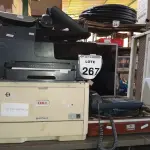 LOTE 267 - 01 IMPRESSORA MULTIFUNCIONAL MARCA OK, 03 APARELHOS TELEFÔNICOS, 01 TOCA DISCOS E TV 32 POLEGADAS LG. (NO ESTADO) ATENÇÃO! FAZER A VISITAÇÃO ANTES DE ARREMATAR, NÃO SABEMOS SE FUNCIONA. LEILÃO NÃO TEM GARANTIA E NEM DEVOLUÇÃO, SUJEITO A POSSÍVEIS AVARIAS VISÍVEIS/OCULTAS E/OU AUSÊNCIA DE COMPONENTES.