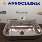 LOTE 221 - 01 CUBA INOX N1 AÇO 430 3.1/2 46X30X14 FABRINOX (NO ESTADO) ATENÇÃO! FAZER A VISITAÇÃO ANTES DE ARREMATAR, NÃO SABEMOS SE FUNCIONA. LEILÃO NÃO TEM GARANTIA E NEM DEVOLUÇÃO, SUJEITO A POSSÍVEIS AVARIAS VISÍVEIS/OCULTAS E/OU AUSÊNCIA DE COMPONENTES.