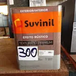 LOTE 300 - 01 LATA DE TINTA SUVINIL EFEITO RUSTICO TEXTURIZADO PRETO 25KG. (NO ESTADO) ATENÇÃO! FAZER A VISITAÇÃO ANTES DE ARREMATAR, NÃO SABEMOS SE FUNCIONA. LEILÃO NÃO TEM GARANTIA E NEM DEVOLUÇÃO, SUJEITO A POSSÍVEIS AVARIAS VISÍVEIS/OCULTAS E/OU AUSÊNCIA DE COMPONENTES.