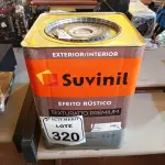 LOTE 320 - 01 LATA DE TINTA SUVINIL EFEITO RUSTICO TEXTURIZADO PRETO 25KG. (NO ESTADO) ATENÇÃO! FAZER A VISITAÇÃO ANTES DE ARREMATAR, NÃO SABEMOS SE FUNCIONA. LEILÃO NÃO TEM GARANTIA E NEM DEVOLUÇÃO, SUJEITO A POSSÍVEIS AVARIAS VISÍVEIS/OCULTAS E/OU AUSÊNCIA DE COMPONENTES.
