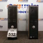 LOTE 532 - 02 CPUS MARCA DELL. (NO ESTADO) ATENÇÃO! FAZER A VISITAÇÃO ANTES DE ARREMATAR, NÃO SABEMOS SE FUNCIONA. LEILÃO NÃO TEM GARANTIA E NEM DEVOLUÇÃO, SUJEITO A POSSÍVEIS AVARIAS VISÍVEIS/OCULTAS E/OU AUSÊNCIA DE COMPONENTES.