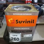 LOTE 260 - 01 LATA DE TINTA SUVINIL EFEITO RUSTICO TEXTURIZADO PRETO 25KG. (NO ESTADO) ATENÇÃO! FAZER A VISITAÇÃO ANTES DE ARREMATAR, NÃO SABEMOS SE FUNCIONA. LEILÃO NÃO TEM GARANTIA E NEM DEVOLUÇÃO, SUJEITO A POSSÍVEIS AVARIAS VISÍVEIS/OCULTAS E/OU AUSÊNCIA DE COMPONENTES.