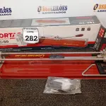 LOTE 282 - 01 CORTADOR DE PISO TEC 50 50CM CORTAG. (NO ESTADO) ATENÇÃO! FAZER A VISITAÇÃO ANTES DE ARREMATAR, NÃO SABEMOS SE FUNCIONA. LEILÃO NÃO TEM GARANTIA E NEM DEVOLUÇÃO, SUJEITO A POSSÍVEIS AVARIAS VISÍVEIS/OCULTAS E/OU AUSÊNCIA DE COMPONENTES.