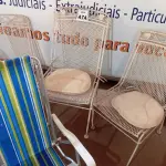 LOTE 474 - 03 CADEIRAS DE FERRO E 01 DOBRÁVEL. (NO ESTADO) ATENÇÃO! FAZER A VISITAÇÃO ANTES DE ARREMATAR, NÃO SABEMOS SE FUNCIONA. LEILÃO NÃO TEM GARANTIA E NEM DEVOLUÇÃO, SUJEITO A POSSÍVEIS AVARIAS VISÍVEIS/OCULTAS E/OU AUSÊNCIA DE COMPONENTES.