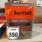 LOTE 350 - 01 LATA DE TINTA SUVINIL EFEITO RUSTICO TEXTURIZADO PRETO 25KG. (NO ESTADO) ATENÇÃO! FAZER A VISITAÇÃO ANTES DE ARREMATAR, NÃO SABEMOS SE FUNCIONA. LEILÃO NÃO TEM GARANTIA E NEM DEVOLUÇÃO, SUJEITO A POSSÍVEIS AVARIAS VISÍVEIS/OCULTAS E/OU AUSÊNCIA DE COMPONENTES.