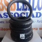 LOTE 451 - 05 PNEUS DE MOTO USADO, TAMANHOS DIVERSOS. (NO ESTADO) ATENÇÃO! FAZER A VISITAÇÃO ANTES DE ARREMATAR, NÃO SABEMOS SE FUNCIONA. LEILÃO NÃO TEM GARANTIA E NEM DEVOLUÇÃO, SUJEITO A POSSÍVEIS AVARIAS VISÍVEIS/OCULTAS E/OU AUSÊNCIA DE COMPONENTES.