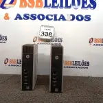 LOTE 338 - 02 MINI CPUS HP. (NO ESTADO) ATENÇÃO! FAZER A VISITAÇÃO ANTES DE ARREMATAR, NÃO SABEMOS SE FUNCIONA. LEILÃO NÃO TEM GARANTIA E NEM DEVOLUÇÃO, SUJEITO A POSSÍVEIS AVARIAS VISÍVEIS/OCULTAS E/OU AUSÊNCIA DE COMPONENTES.
